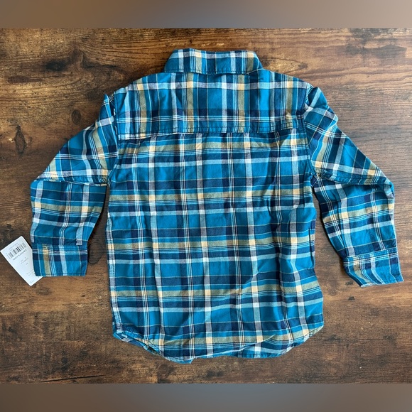 NWT Carter’s 3T Button down plaid shirt - Picture 3 of 4